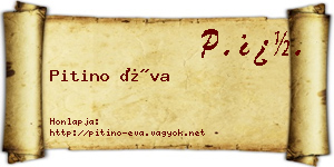 Pitino Éva névjegykártya